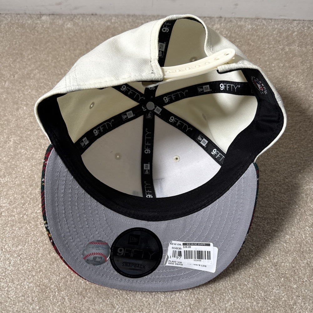 Los Angeles Dodgers Tartan Plaid Brim New Era 9Fifty Snapback Hat Cap Men MLB - Picture 8 of 9